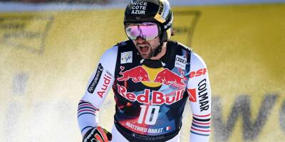 Le skieur niçois Matthieu Bailet sur sa lancée à Kitzbühel
