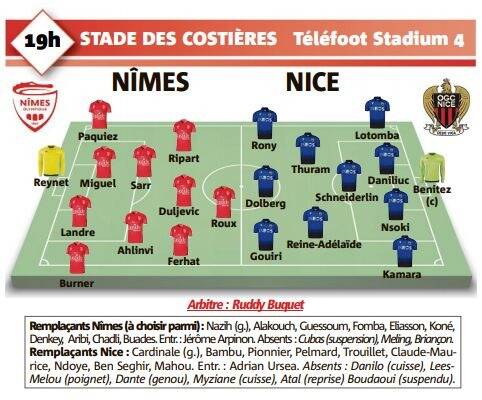 Tout ce qu'il faut savoir avant Nîmes-OGC Nice ce mercredi à 19 heures