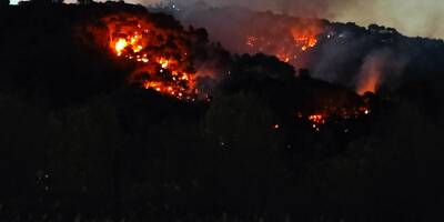 Un feu de forêt se déclare en pleine nuit à Colomars, des habitations évacuées