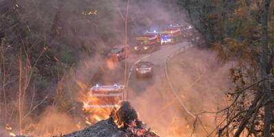 Les images du feu de forêt déclaré dans la nuit à Nice et Colomars