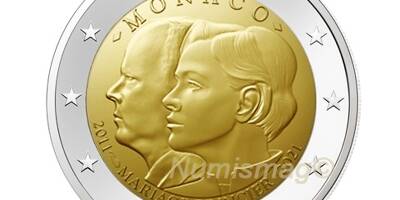 15.000 pièces de 2 euros à l'effigie du prince Albert II et de la princesse Charlène mises en vente en ligne ce mercredi