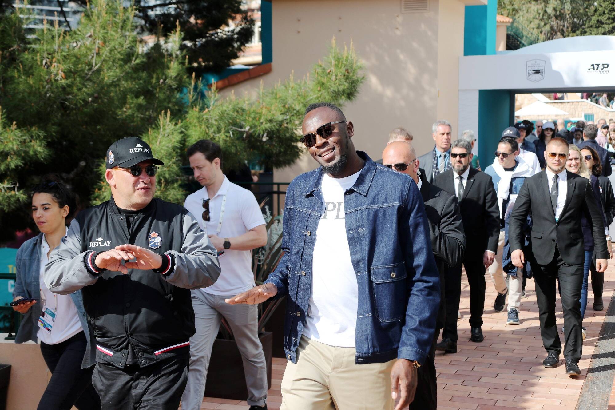 La légende de l'athlétisme Usain Bolt en visite au Rolex Monte-Carlo Masters ce jeudi