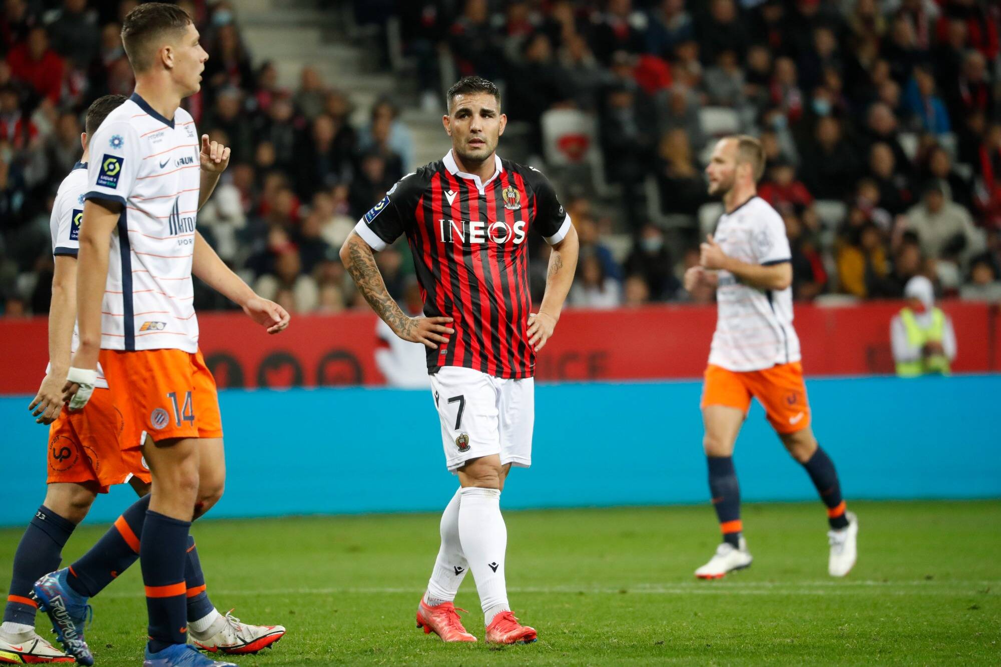 L'OGC Nice avec Rosario en défense et Delort capitaine contre Versailles en demi finale de la Coupe de France