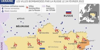 La Russie attaque l'Ukraine sur plusieurs fronts: le point sur les villes et sites touchés ce jeudi matin
