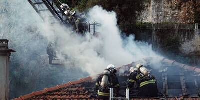 Violent incendie dans un quartier cossu de Nice: d'importants moyens déployés