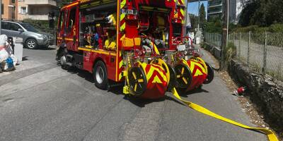Fuite de gaz boulevard de la Madeleine à Nice, la route est coupée dans les deux sens