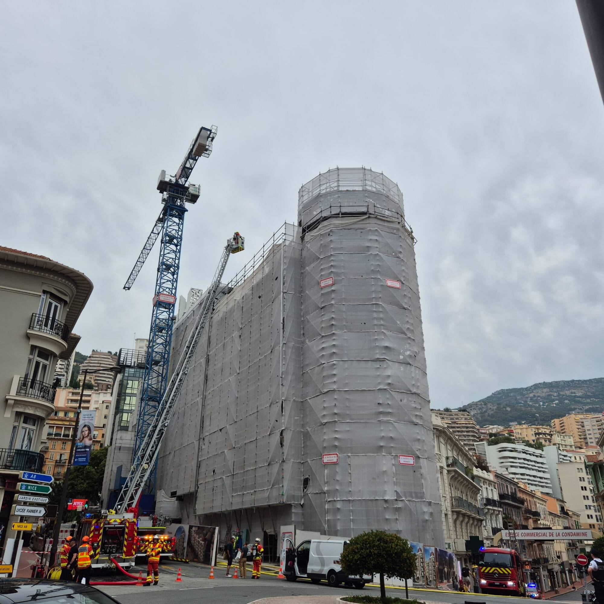 Un incendie se déclare près de la place d'Armes à Monaco