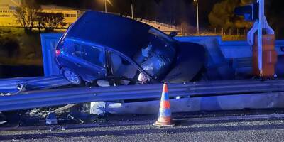 Spectaculaire accident sur l'autoroute A8 à Nice