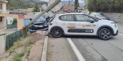 Spectaculaire accident dans la vallée du Paillon, un blessé transporté à l'hôpital