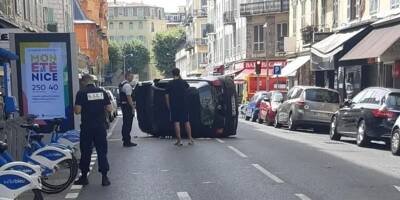 Spectaculaire accident dans le centre-ville de Nice