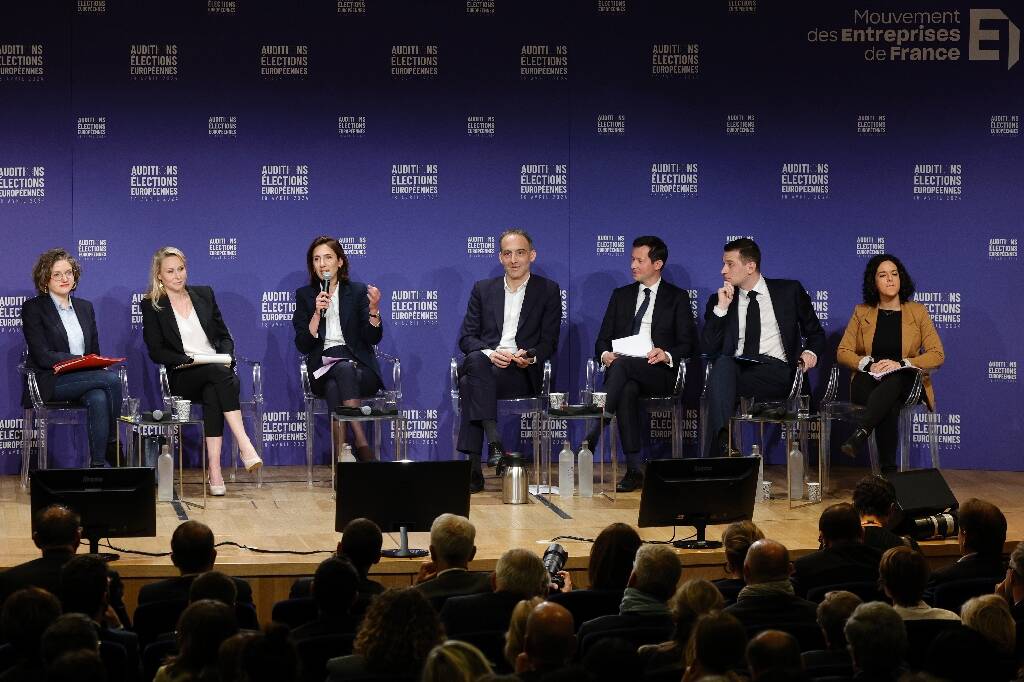 Elections européennes: les sept principales têtes de liste en grand oral au Medef