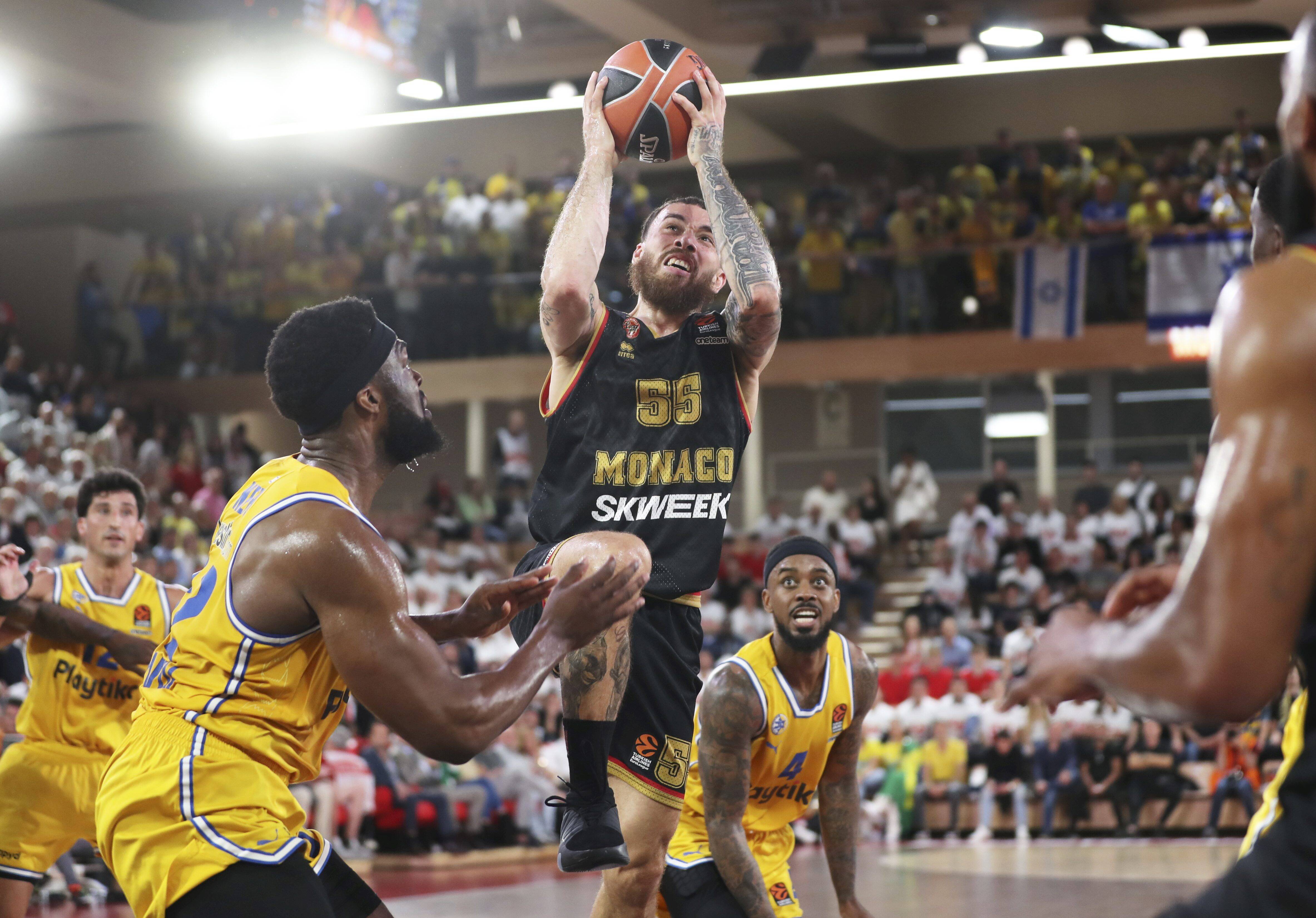 Euroligue: Coup de froid pour l'AS Monaco lors de l'acte 1 de son duel avec le Maccabi Tel Aviv