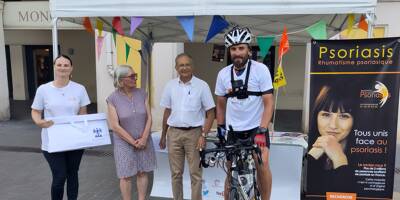 De Dunkerque à Nice: il a parcouru 1.500km à vélo pour sensibiliser contre le psoriasis