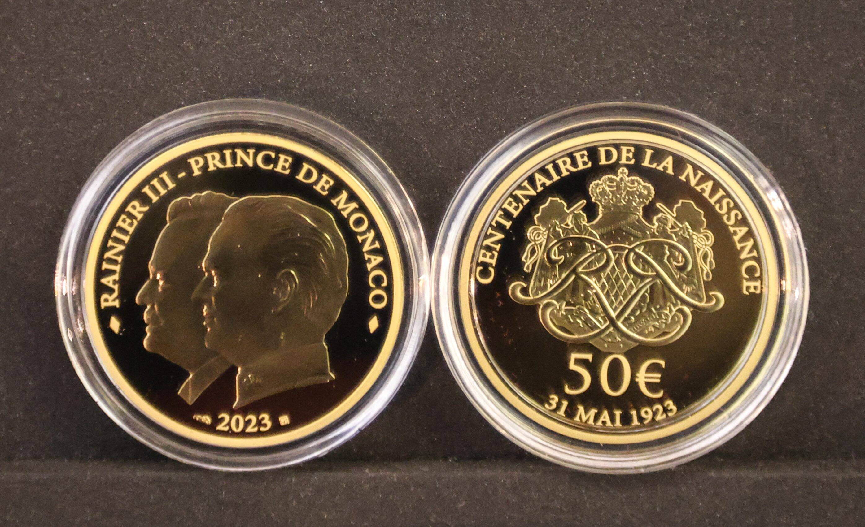 Avis aux collectionneurs, Monaco vient de frapper une pièce de 50 ¬ en or à l'effigie du prince Rainier III
