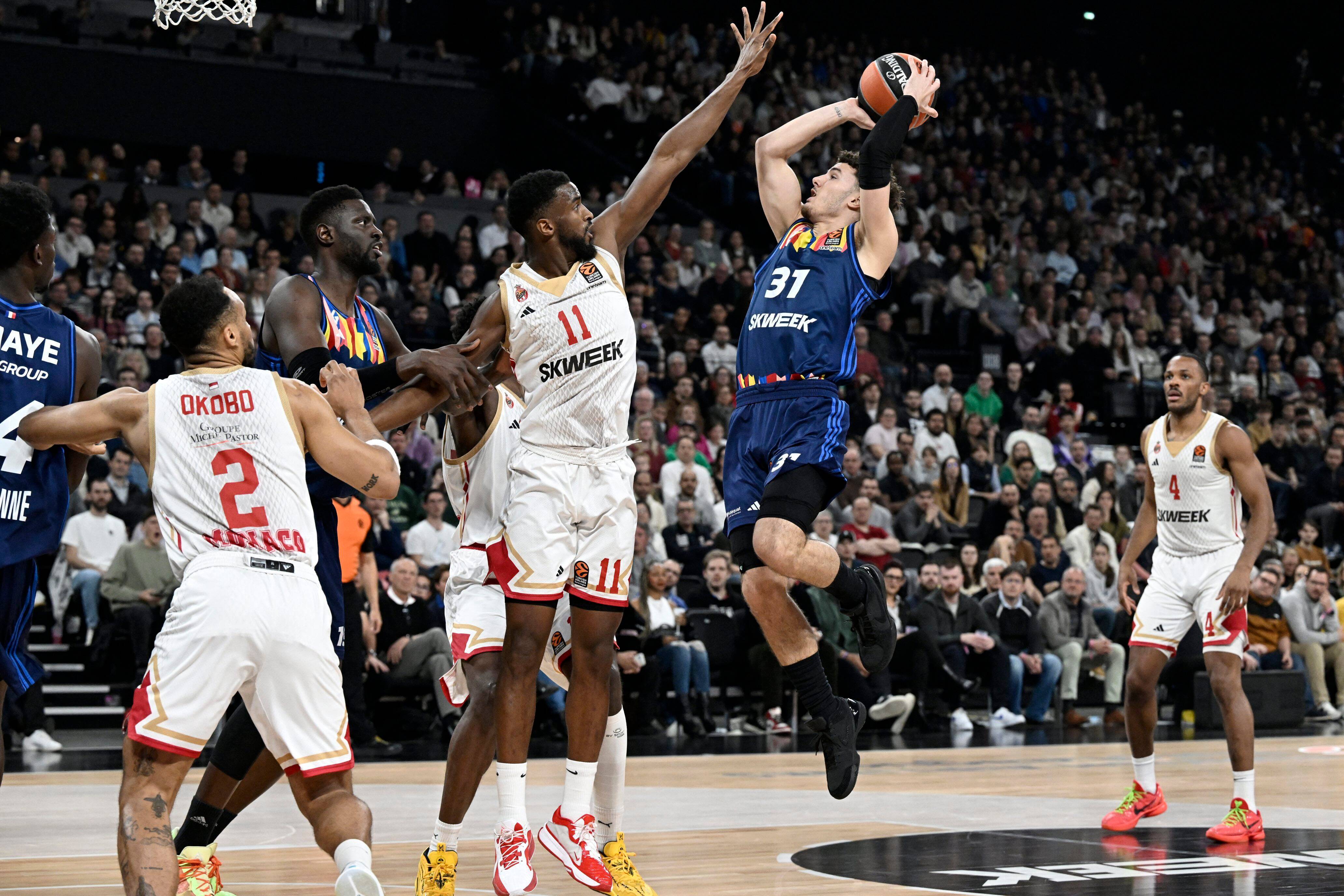 Le rouleau compresseur de l'AS Monaco fait glisser l'ASVEL et peut rêver d'une seconde place en Euroligue