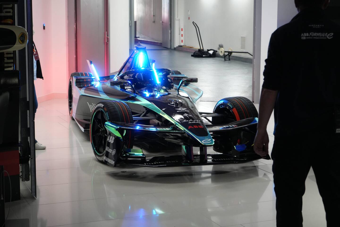 La monoplace "GEN3 Evo", ici dans le garage de la Collection de voitures de S.A.S le Prince de Monaco, a été présentée ce jeudi au monde entier depuis Monaco. 