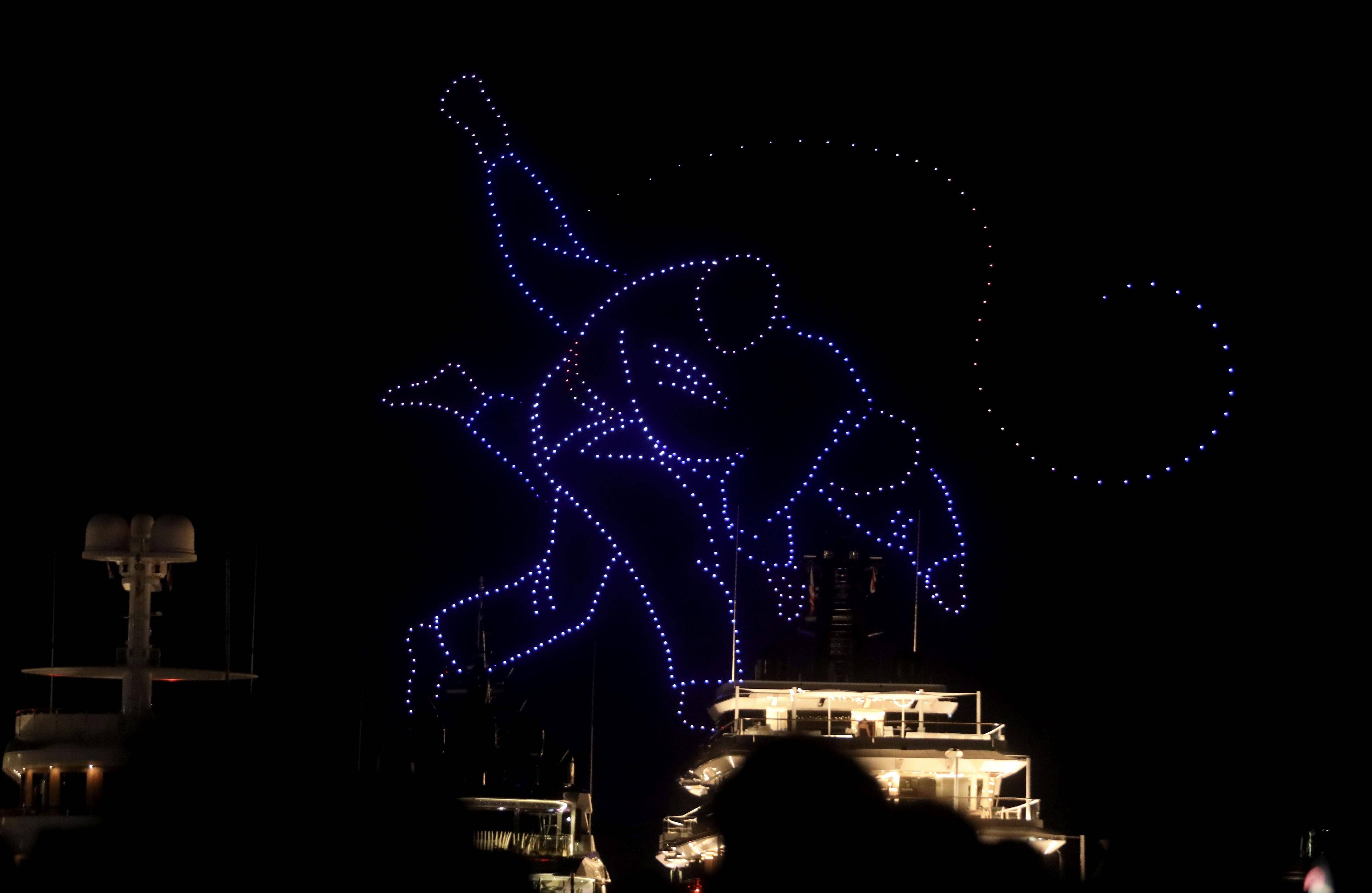 Revivez en images le spectacle des 800 drones sur le thème des Jeux Olympiques à Monaco