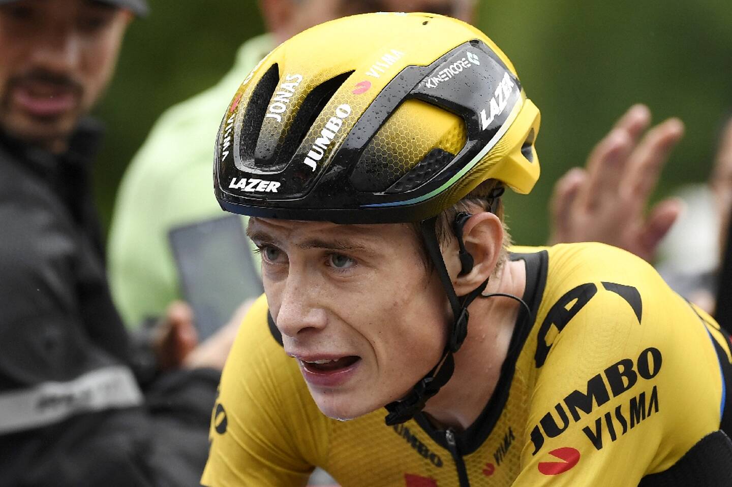 Le Danois Jonas Vingegaard (Jumbo-Visma) lors de la 16e étape du Tour d'Espagne entre Liencres and Bejes, le 12 septembre 2023.