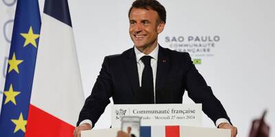 Emmanuel Macron boucle sa visite au Brésil par une étape plus politique