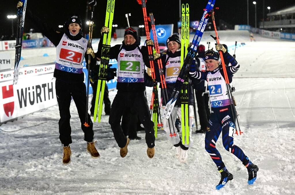 Mondiaux de biathlon: la France sacrée en relais mixte
