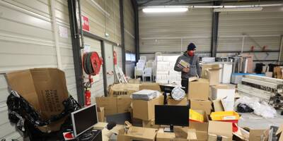 A Carros, une distribution de fournitures pour les entreprises touchées par la tempête Alex