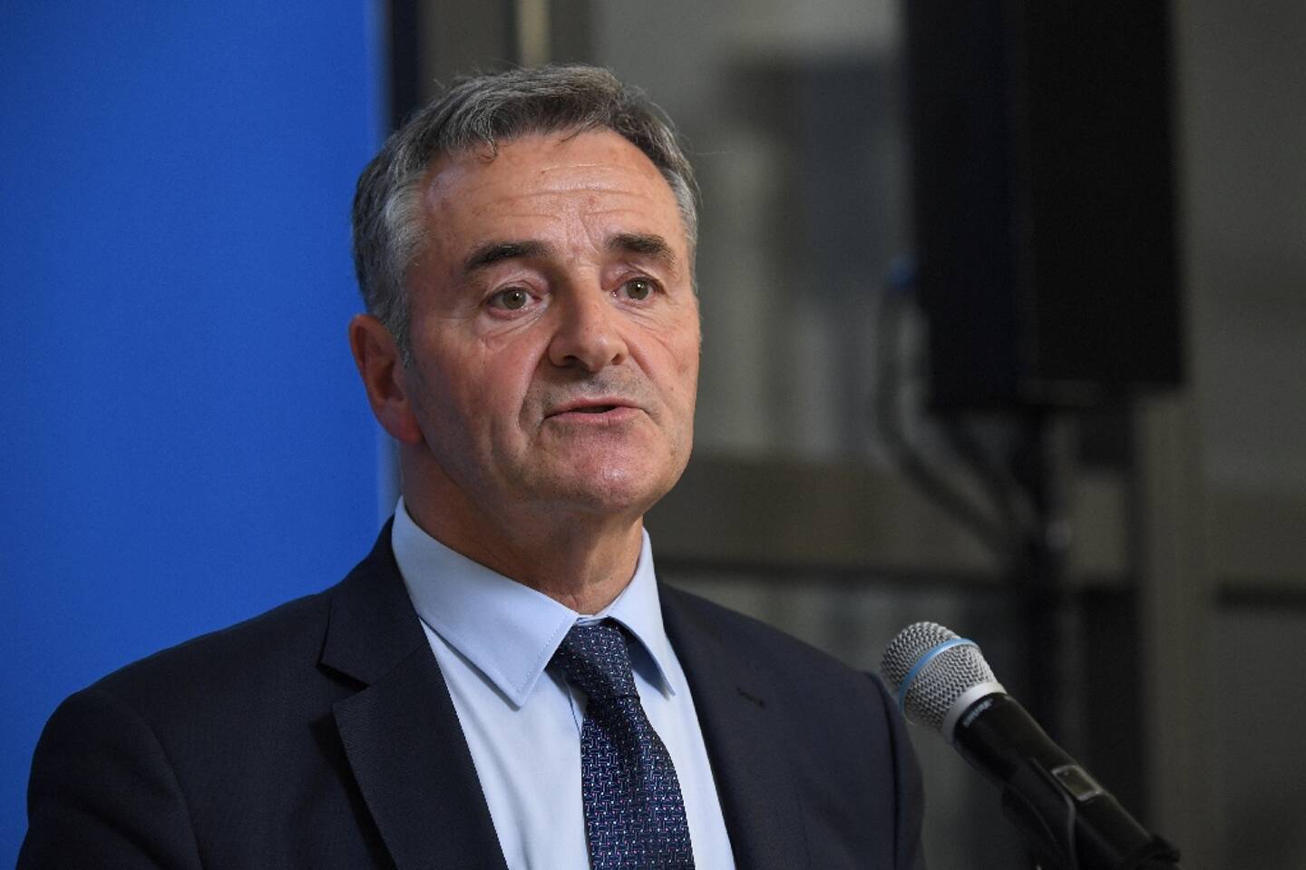 Dominique Métayer, président de l'Union des entreprises de proximité (U2P), lors d'une conférence de presse à Bercy, le 23 mai 2022