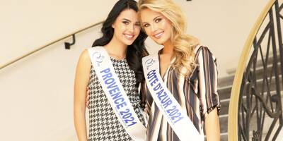 Miss Côte d'Azur et Miss Provence complices avant l'élection de Miss France le 11 décembre