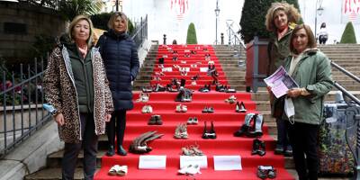 Monaco déroule un tapis rouge avec les chaussures de victimes de féminicide