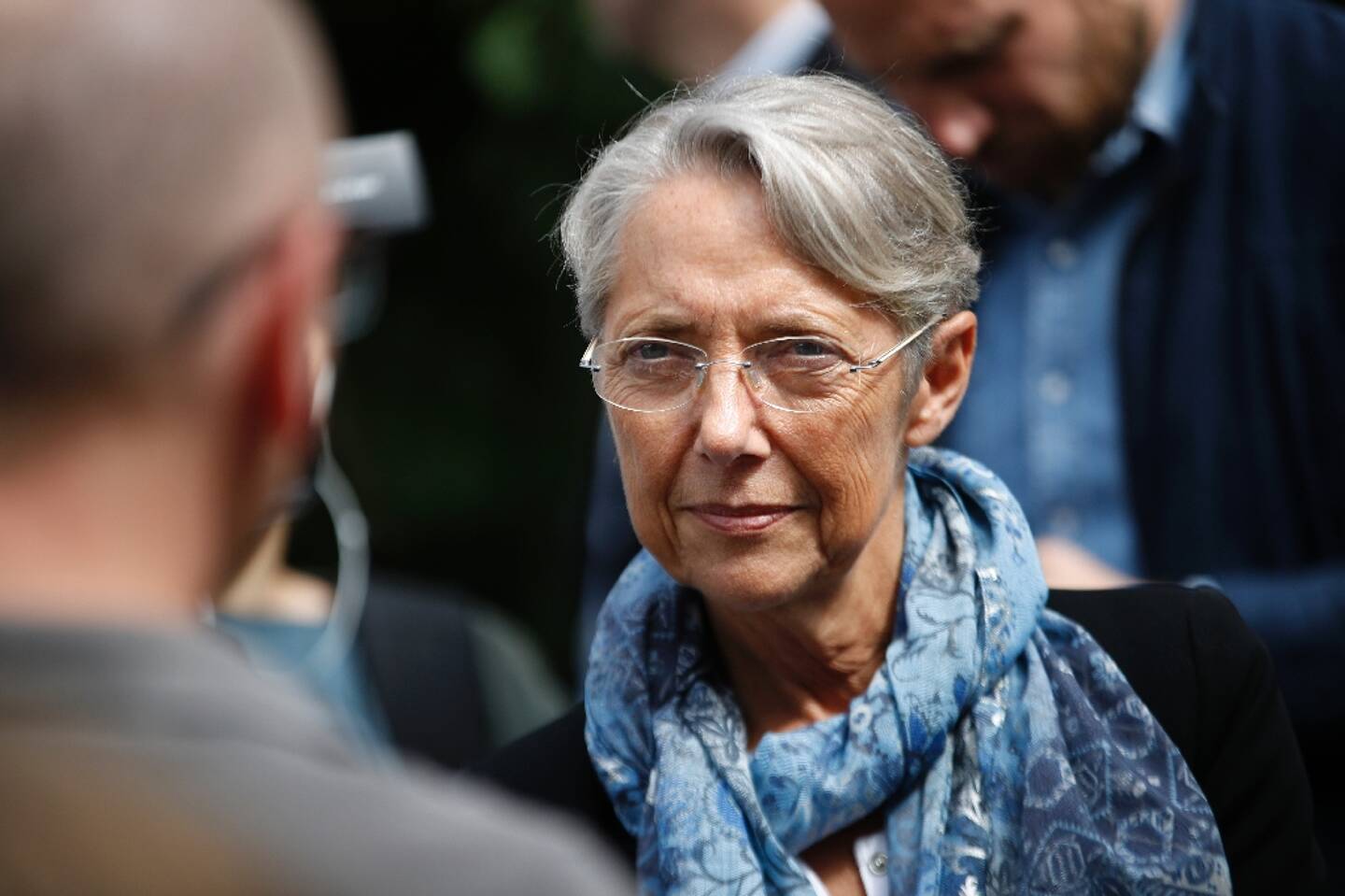 La Première ministre Elisabeth Borne à Bernières-le-Patry, le 21m ai 2022 dans le Calvados