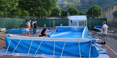 Elle remplace celle détruite par la tempête Alex, une piscine municipale provisoire installée à Breil-sur-Roya