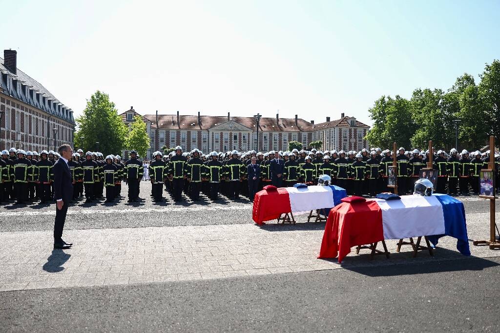 Hommage national aux pompiers décédés dans un incendie à Laon