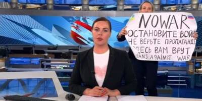 Marina Ovsiannikova risque jusqu'à 15 ans de prison après son action pacifiste à la TV russe