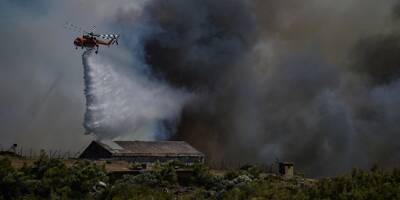Série de feux de forêt près d'Athènes en Grèce, été difficile en vue