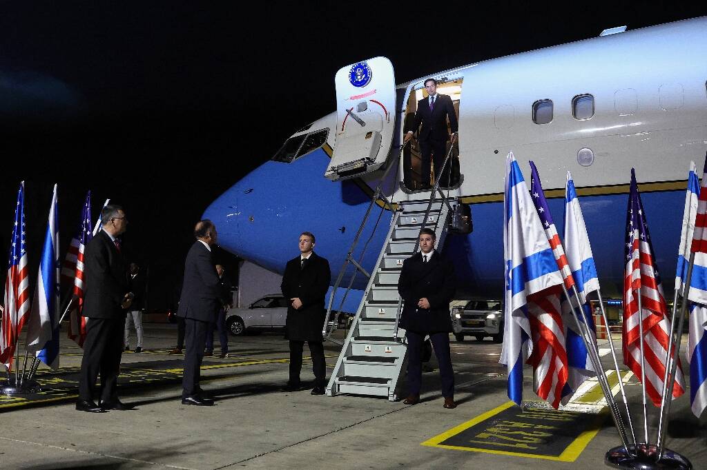 Le secrétaire d'Etat américain Marco Rubio en Israël au lendemain d'un échange de prisonniers contre otages