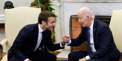 A la Maison Blanche, Joe Biden et Emmanuel Macron s'affichent en 