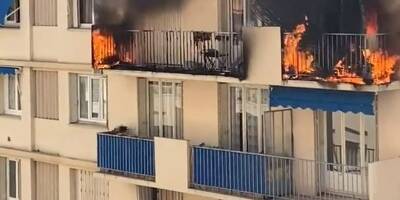 Un impressionnant feu de balcon avenue Cyrille-Besset à Nice