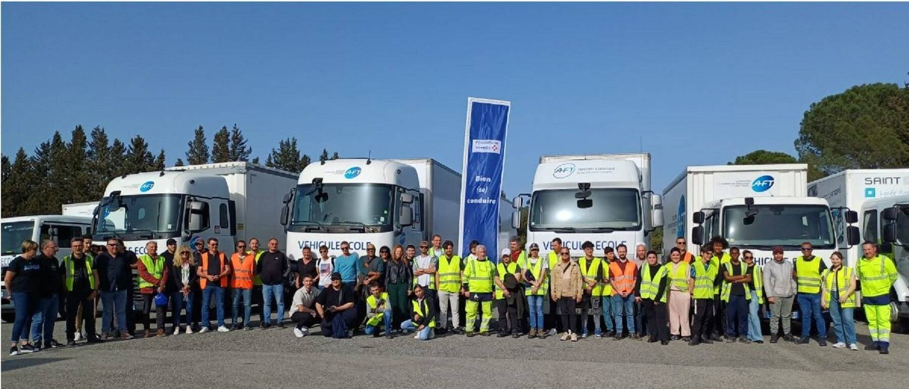 Au Cannet, Vinci autoroutes a organisé son premier concours "L'AS du volant" à destination des apprentis conducteurs de poids lourds