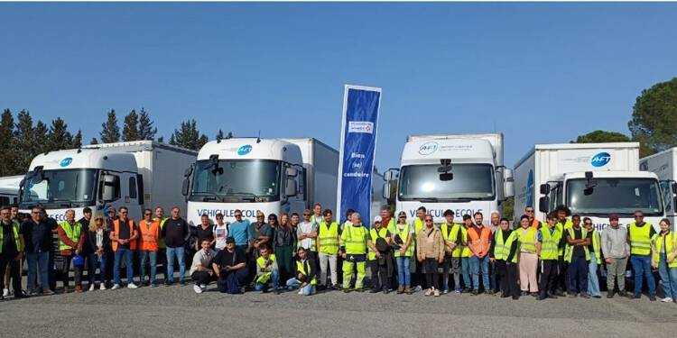 Au Cannet, Vinci autoroutes a organisé son premier concours L'AS du volant à destination des apprentis conducteurs de poids lourds