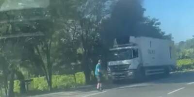 Un camion alimentaire prend feu sur la D559 à La Croix-Valmer