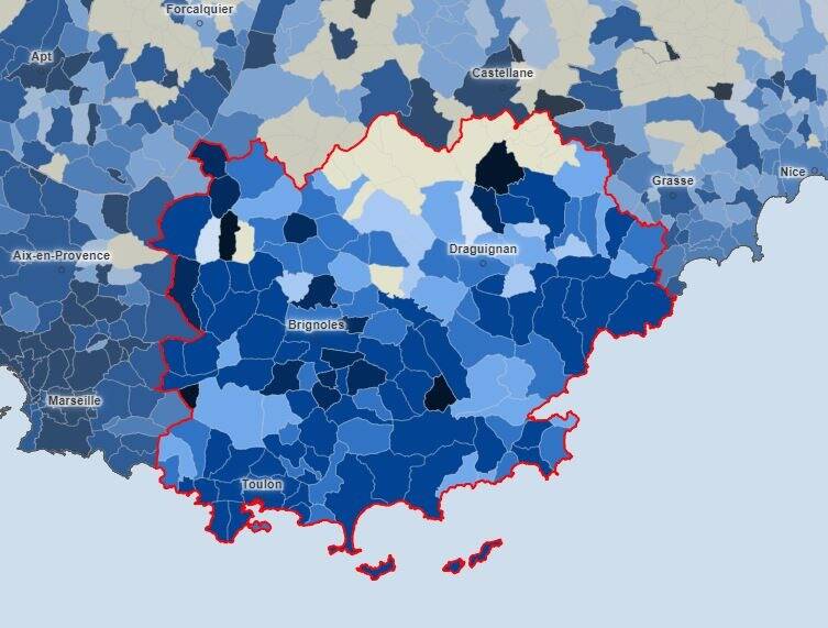 Covid19 la carte de l'épidémie dans le Var, commune par commune