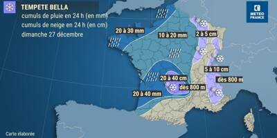 Tempête Bella: le sud-est plutôt épargné, les Alpes-Maritimes en vigilance jaune la nuit prochaine