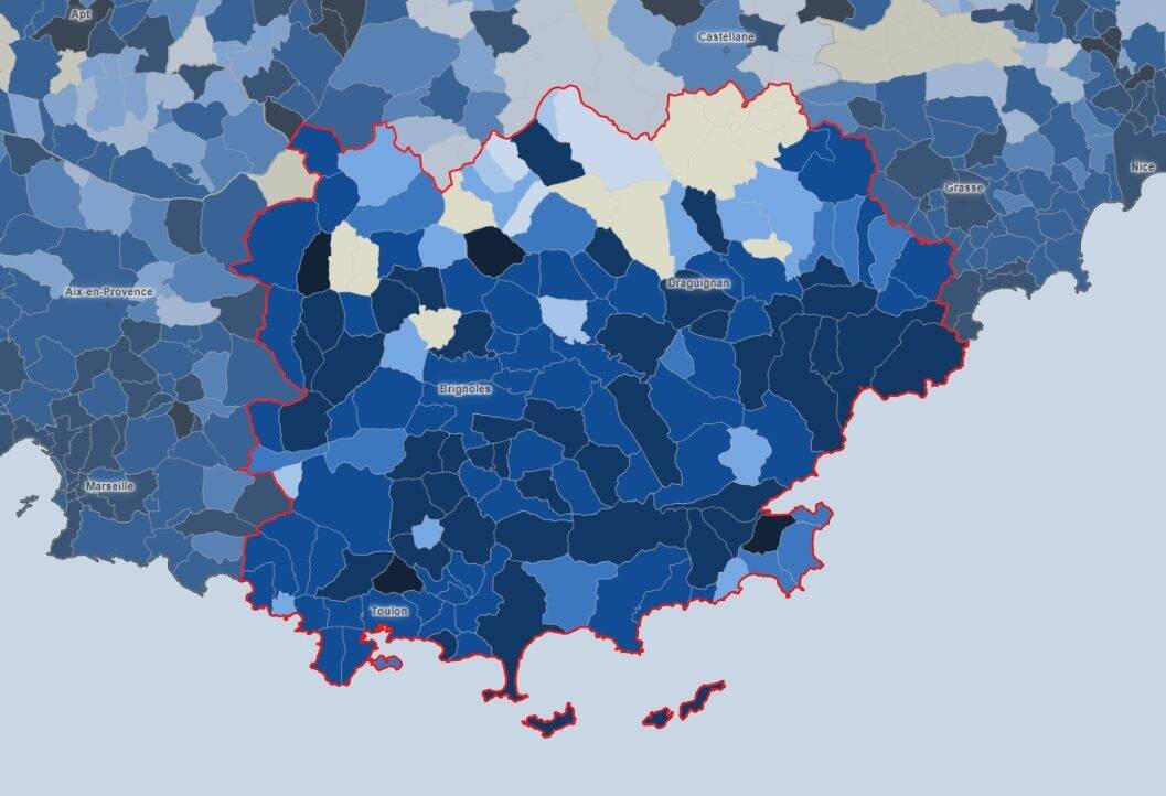 A la veille du 3e confinement, la carte de l'épidémie de Covid-19 commune par commune dans le Var