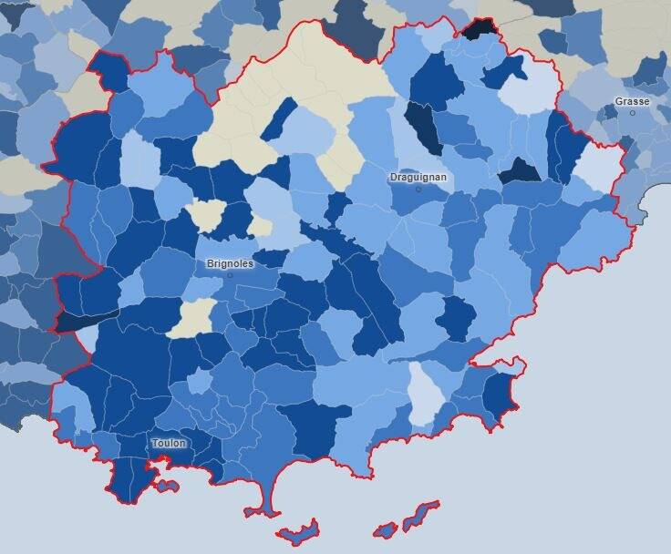 Ces villes du Var où le taux d'incidence reste supérieur à la moyenne départementale (et donc au-dessus du seuil d'alerte)