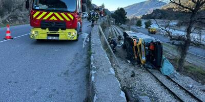 Les impressionnantes images de l'accident de bus dans l'arrière-pays de Nice