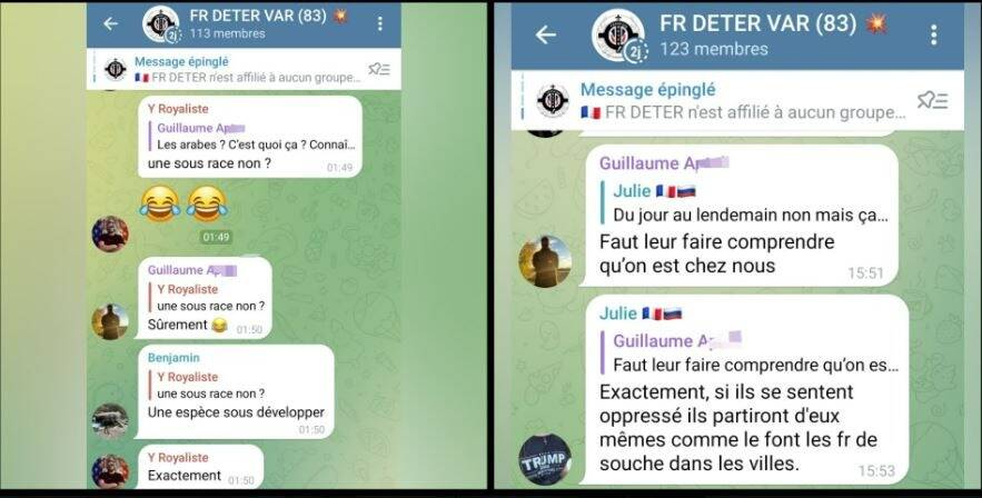 Affaire du canal Telegram de discussions d'extrême droite "FR DETER": un policier varois "écarté du terrain"