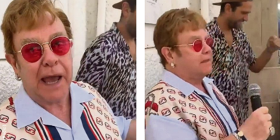 Elton John se lance dans un show improvisé dans un mythique restaurant de la Côte d'Azur