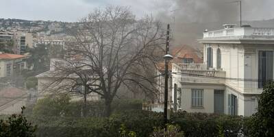 Un feu d'appartement se déclare à Nice, la fumée visible de loin