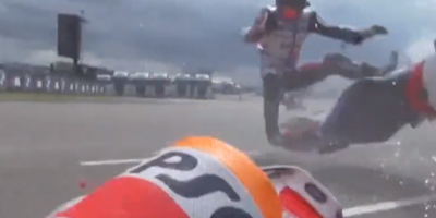 Les images de la violente chute du Cannois Johann Zarco pendant les essais du GP Moto d'Allemagne