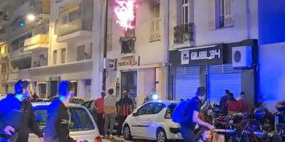 Les impressionnantes images de l'incendie qui a fait un blessé grave dans le centre de Nice