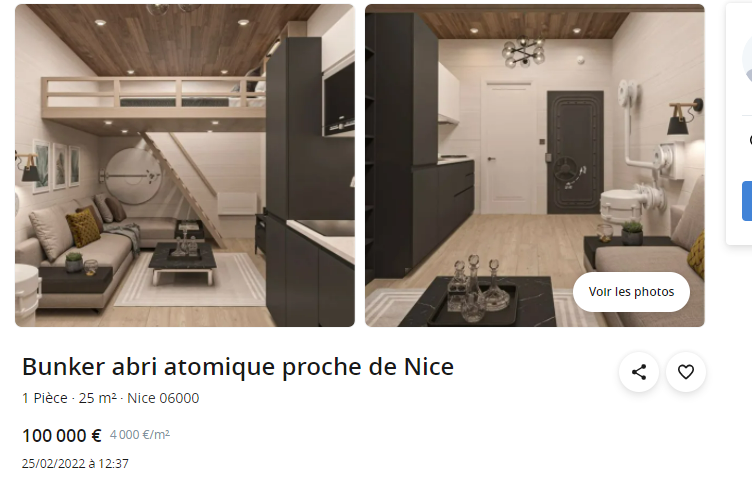 Un Niçois met en vente un "bunker abri atomique" sur Le Bon Coin
